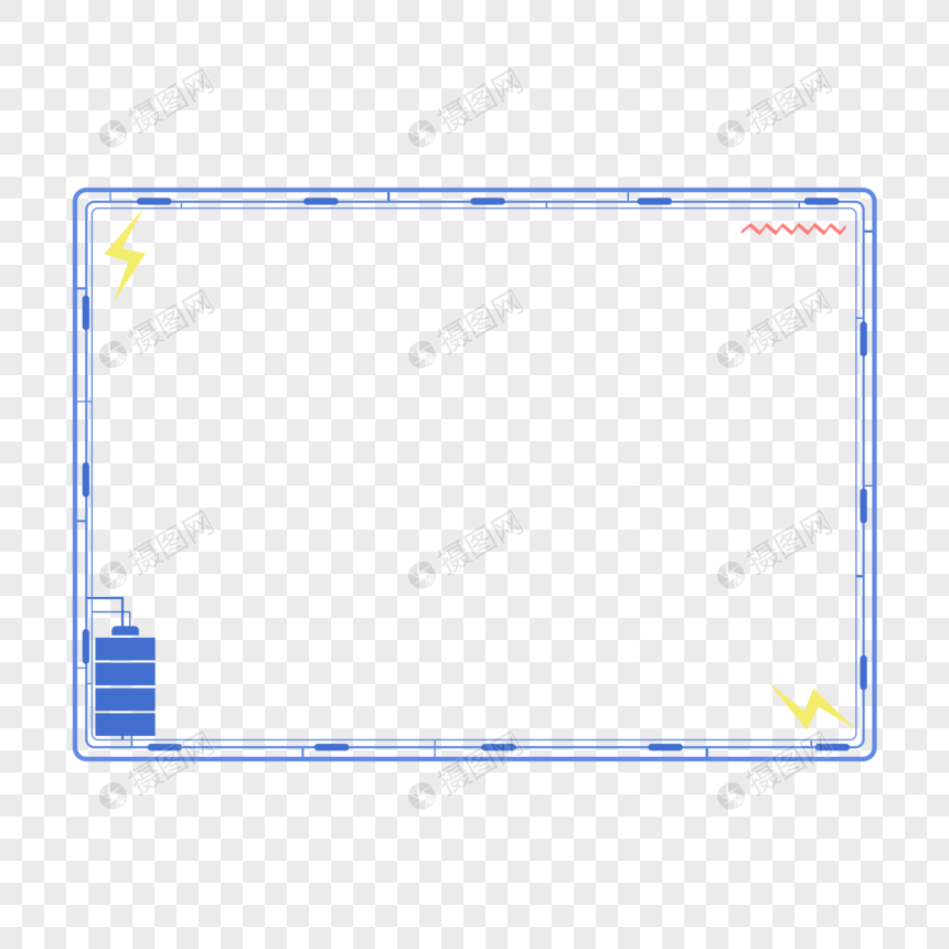 电池线框边框图片