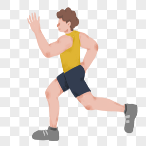 跑步的人运动健身人物插画图片