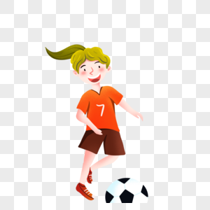 女子踢足球图片