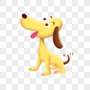 小黄狗拉布拉多犬闪亮的照片  |小黄狗黄色的年轻的插画