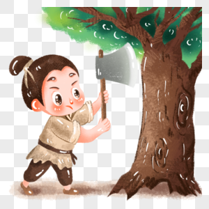 吴刚伐桂图片素材