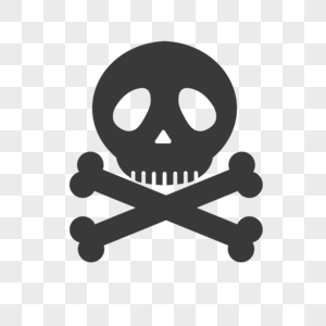 骷髅标志海盗头骨标志高清图片