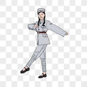 女八路军图片素材