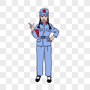 小八路手比枪素材