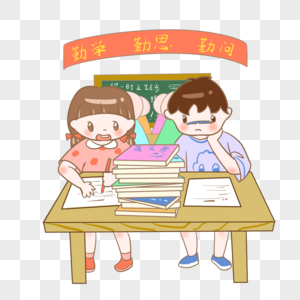 考试的学生图片