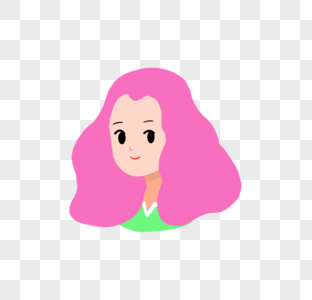 粉色头发女孩图片