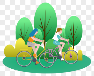 自行车绿色出行图片
