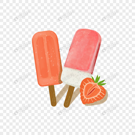 草莓冰糕图片