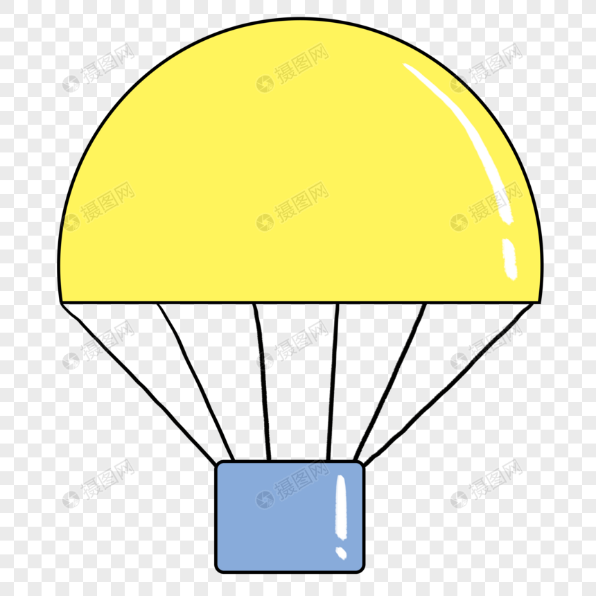 手绘卡通热气球边框对话框素材图片