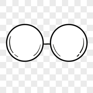 手绘卡通眼镜边框对话框免抠素材图片素材