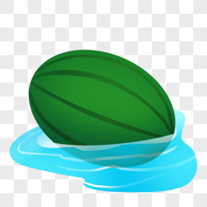 浸在水中的西瓜图片