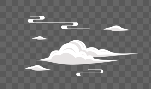 创意白色云朵元素设计图片