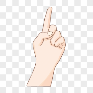 卡通嘘手势图片