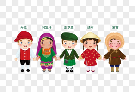 国际儿童越南服饰高清图片
