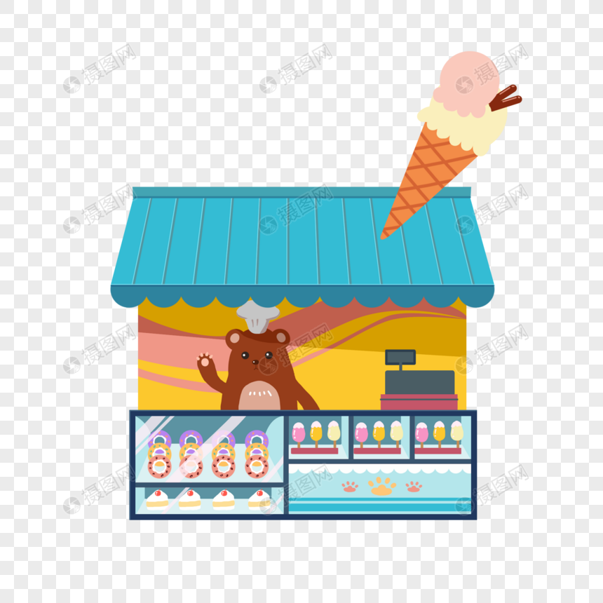 棕熊甜品店图片
