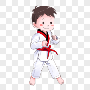 跆拳道小男孩图片