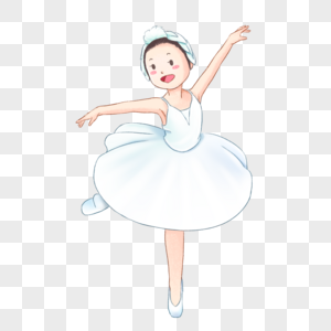 跳芭蕾舞的小女孩高清图片
