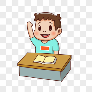 小区卡通回答问题素材