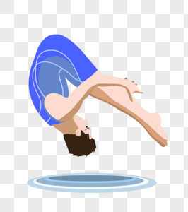 抱膝的男子跳水运动员高清图片