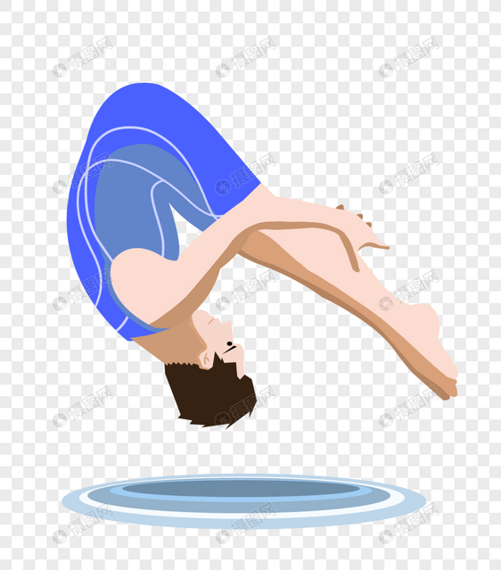 抱膝的男子跳水运动员图片