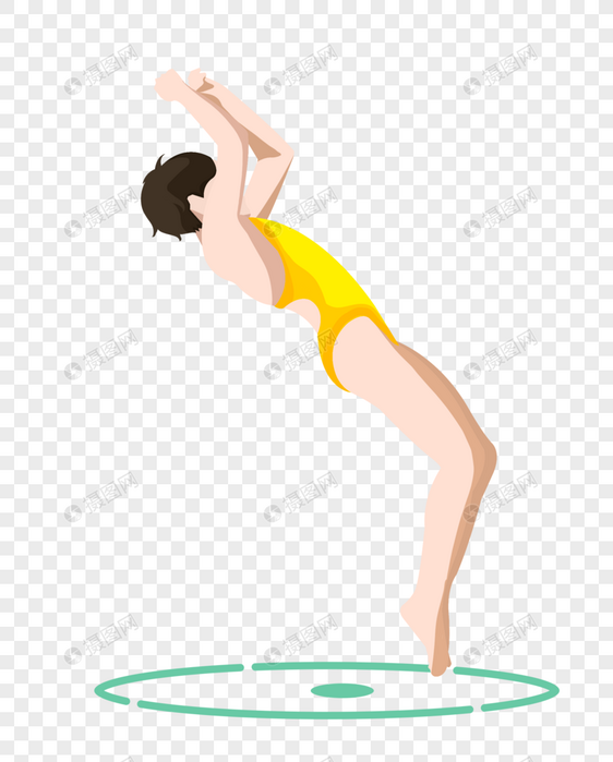 跳水运动员落水图片