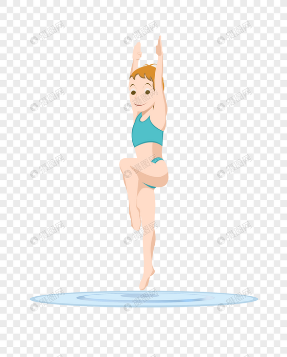 入水的跳水运动员图片