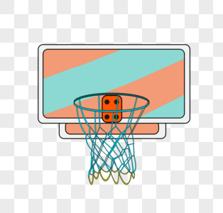多彩篮球框图片