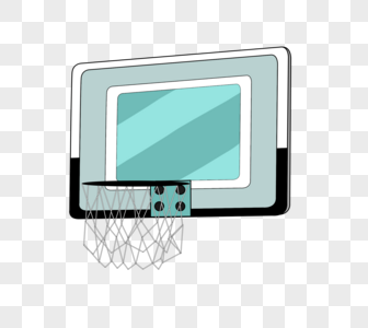 青色篮球框图片
