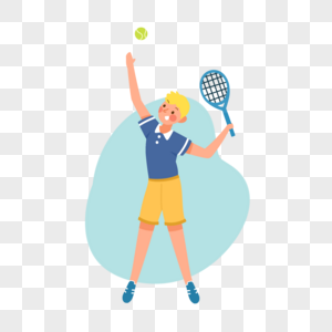 打网球手绘网球高清图片