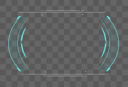 科技感边框科技边框线条高清图片