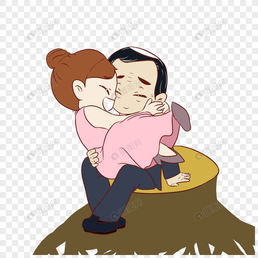 抱着孩子的父亲