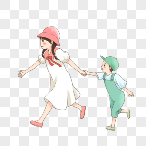 迎着晚霞奔跑图片