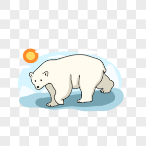 卡通北极熊图案图片