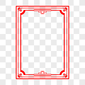 中国风边框古风素材红框高清图片