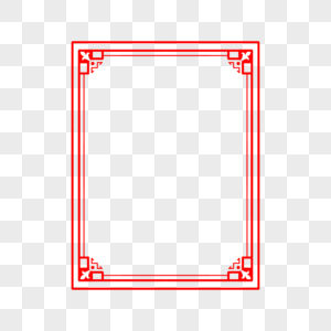 中国风边框古风素材红框高清图片