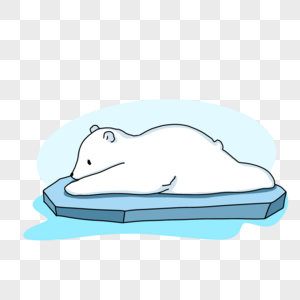 卡通北极熊图案图片素材