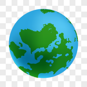 蔚蓝星球地球png漂浮免抠矢量图图片