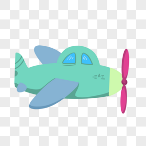 卡通螺旋桨飞机图片