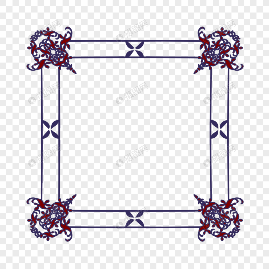 方形花纹边框图片