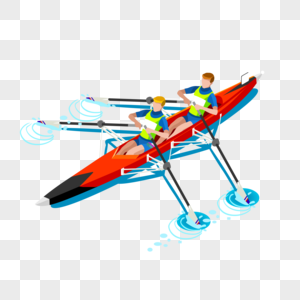 双人皮划艇比赛图片