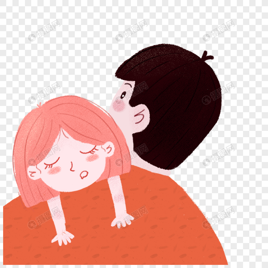 抱着孩子的爸爸