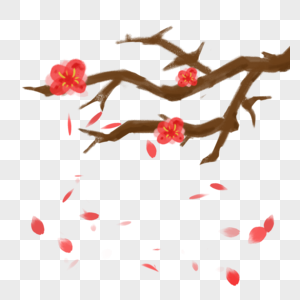 中国风花朵树枝图片
