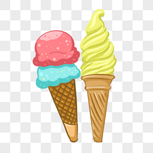 冰淇淋组合图片