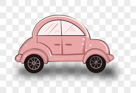 粉色小汽车图片