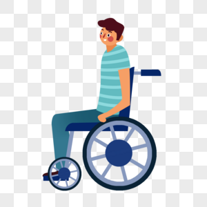 坐轮椅医院形象高清图片