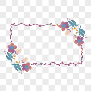 小清新鲜花边框图片
