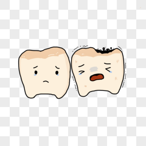 委屈牙齿蛀牙龋齿医疗卡通教育卫生图片