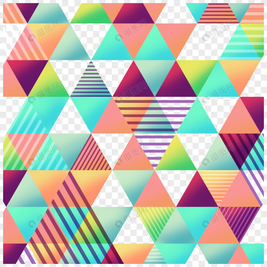 三角炫彩背景元素素材下载 正版素材 摄图网 三角炫彩背景元素素材下载 正版素材 摄图网