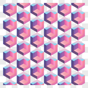 立方体几何渐变背景图片