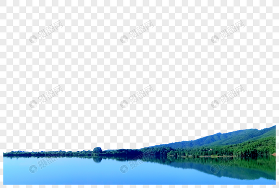 湖泊树林图片